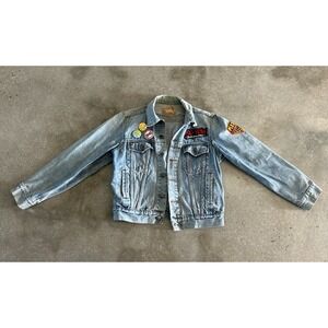 Vintage C.S. & Co. Denim Jacket Mens Trucker Kiss Dokken Kix Skid Row Metal